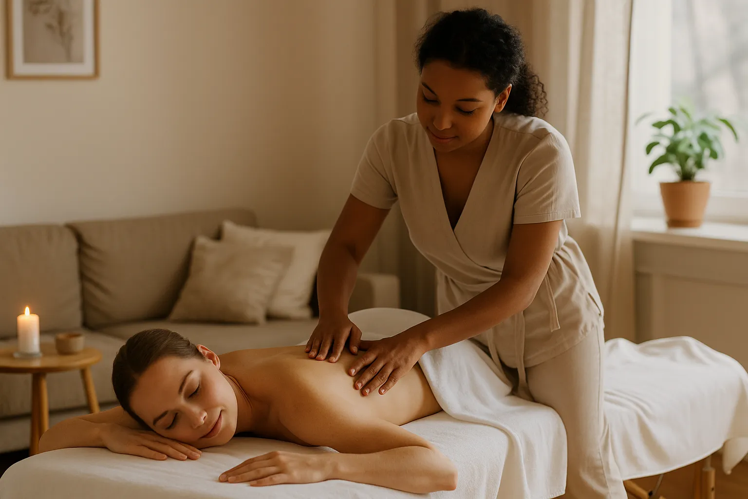Do therapists provide relaxation rituals at home in Dubai